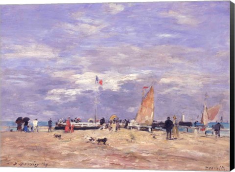 Framed Jetty at Deauville, 186 Print