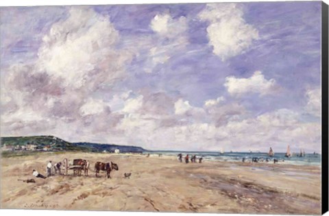 Framed Beach at Tourgeville, 1893 Print