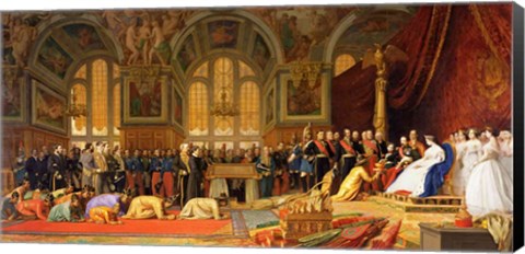 Framed Reception of Siamese Ambassadors by Emperor Napoleon III Print