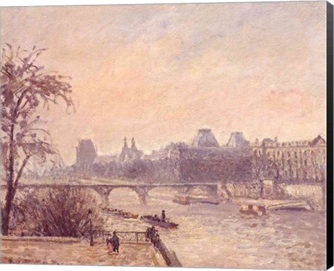 Framed Seine and the Louvre, 1903 Print