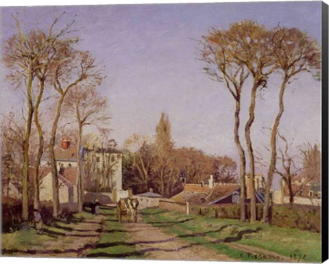 Framed Entrance to the Village of Voisins, Yvelines, 1872 Print