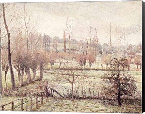 Framed Snow Effect at Eragny, 1894 Print