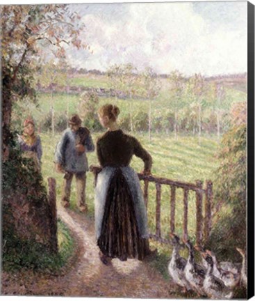 Framed Woman with the Geese, 1895 Print