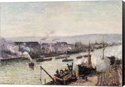 Framed Saint-Sever Port, Rouen, 1896 Print