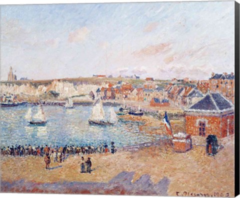 Framed Outer Harbour at Dieppe, 1902 Print