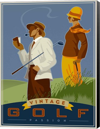 Framed Vintage Golf - Passion Print