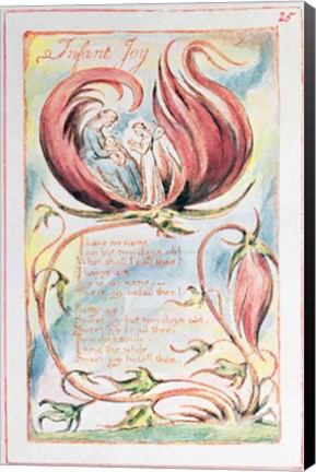 Framed Songs of Innocence; Infant Joy, 1789 Print