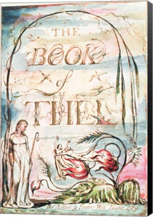 Framed Book of Thel; Title Page, 1789 Print