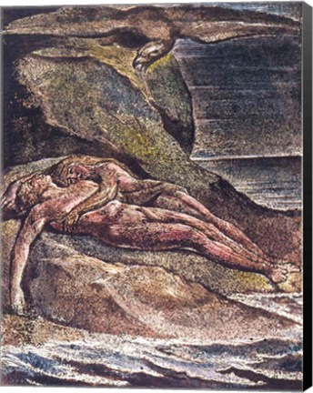 Framed Milton a Poem: Albion on the rock, 1804 Print