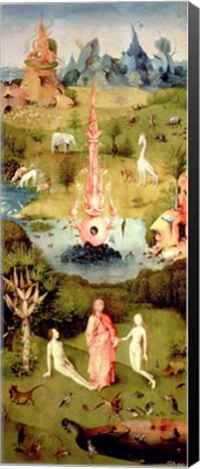 Framed Garden of Earthly Delights: The Garden of Eden Print