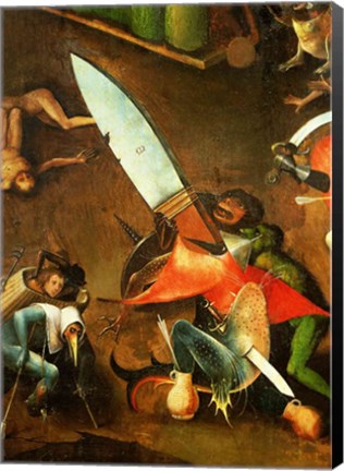 Framed Last Judgement (Altarpiece): Detail of the Dagger Print