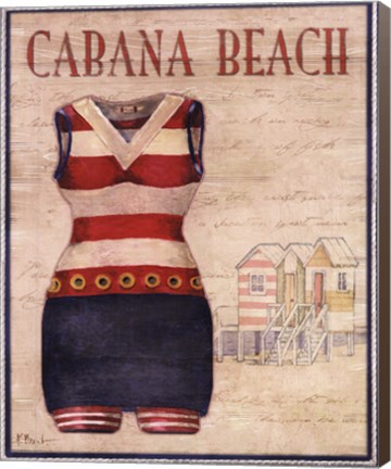 Framed Cabana Beach - mini Print