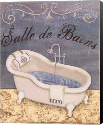 Framed Parisian Bath I - petite Print