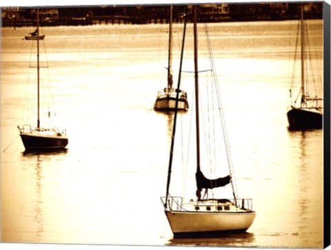 Framed St. Augustine Harbor I - mini Print