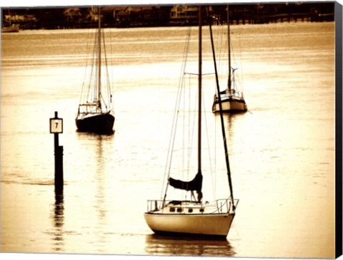 Framed St, Augustine Harbor II - mini Print