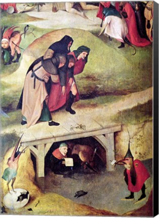 Framed Temptation of St. Anthony, detail from left hand panel of the triptych Print