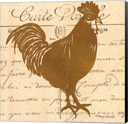 Framed Tuscan Rooster I Print