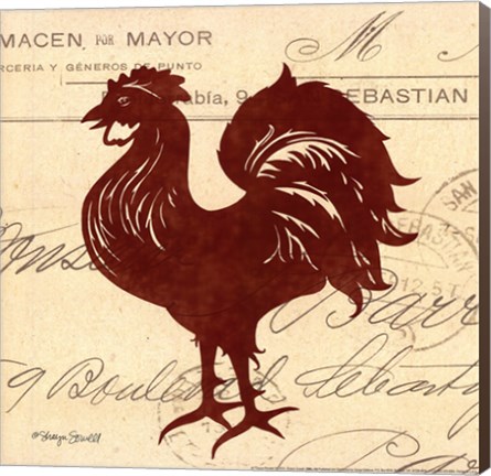 Framed Tuscan Rooster III Print
