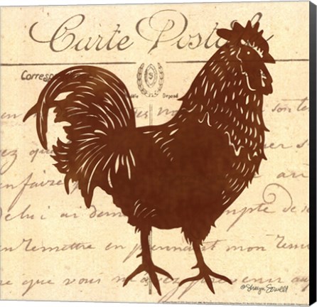 Framed Tuscan Rooster IV Print
