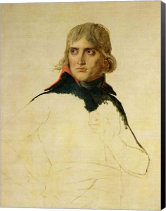 Framed Unfinished portrait of General Bonaparte Print