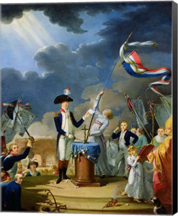 Framed Oath of Lafayette at the Festival of the Federation, 14th July 1790 Print