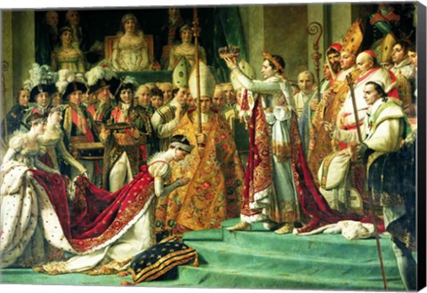 Framed Consecration of the Emperor Napoleon and the Coronation of the Empress Josephine Print