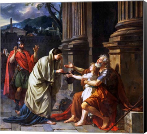 Framed Belisarius Begging for Alms, 1781 Print