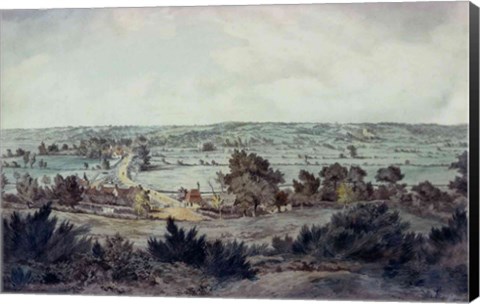 Framed Valley of the Stour, with Stratford St.Mary in the distance Print