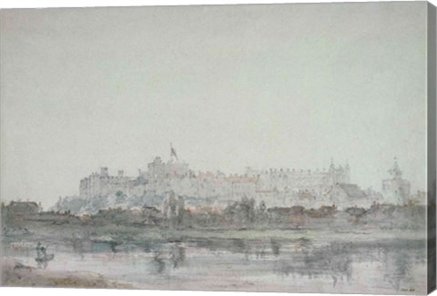 Framed Windsor Castle from the River, 19th century Print