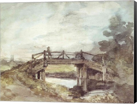 Framed Bridge Over the Stour Print