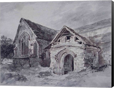 Framed Porch and Transept of a Church Print