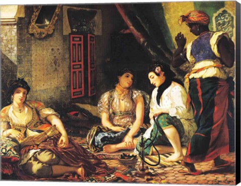 Framed Women of Algiers in their Apartment, 1834 Print