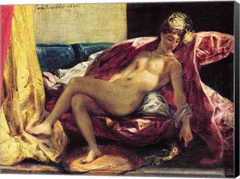 Framed Reclining Odalisque Print