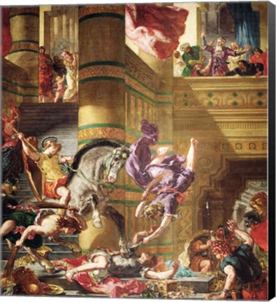 Framed Expulsion of Heliodorus from the Temple Print