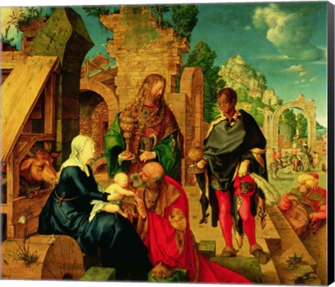 Framed Adoration of the Magi, 1504 Print