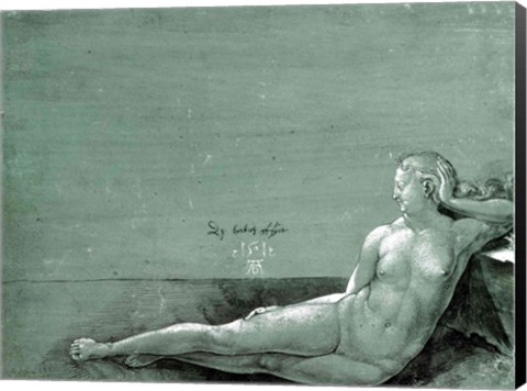 Framed Reclining female nude, 1501 Print