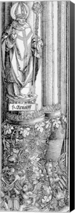 Framed Triumphal Arch of Emperor Maximilian I of Germany: Detail of column Print