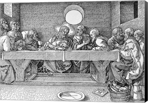 Framed Last Supper, pub. 1523 Print