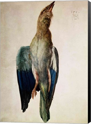 Framed Blue Crow, 1512 Print