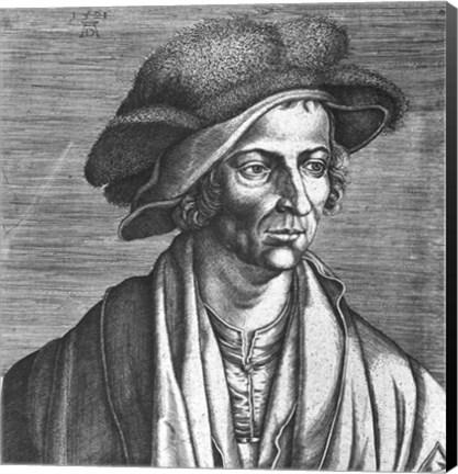 Framed Portrait of Joachim Patinir, 1521 Print