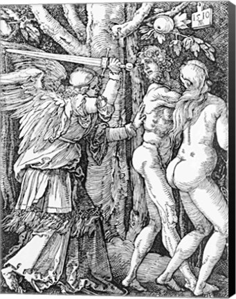 Framed Expulsion from Paradise, 1510 Print