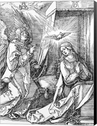 Framed Annunciation from the &#39;Small Passion&#39; series, 1511 Print