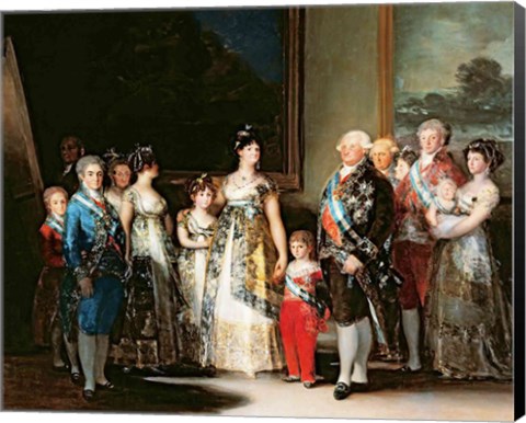 Framed Charles IV and his family, 1800 Print