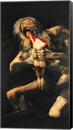 Framed Saturn Devouring one of his Children, 1821-23 Print