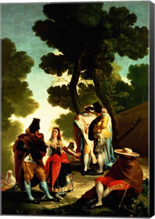 Framed Maja and Gallants, 1777 Print