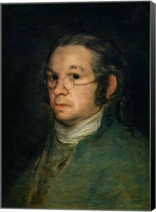 Framed Self portrait with spectacles, c.1800 Print