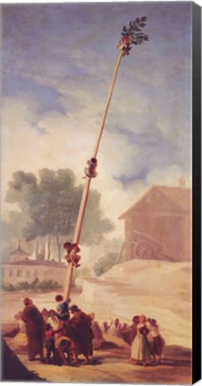 Framed Greasy Pole, 1787 Print