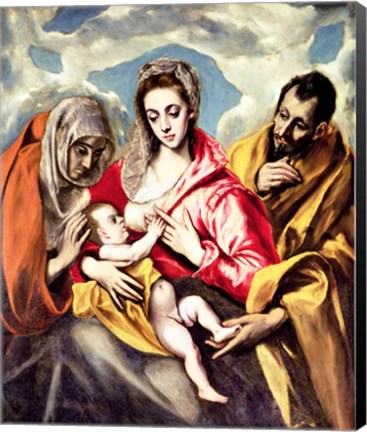 Framed Virgin and Child with SS. Anne and Joseph Print