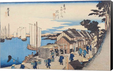 Framed Shinagawa: departure of a Daimyo Print