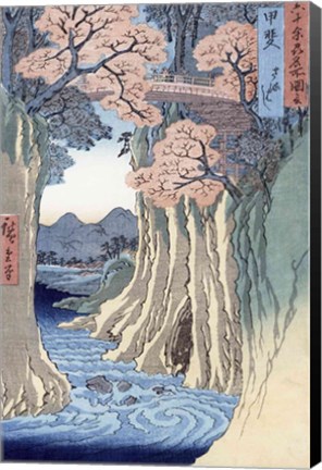 Framed monkey bridge in the Kai province Print